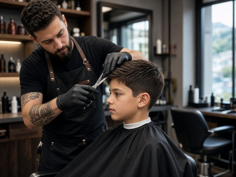 Kids cut at Risvedipen Studio